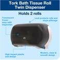 thumbnail image 2 of Twin Standard Roll Bath Tissue Dispenser,12.75 X 5.57 X 8.25, Smoke, 2 of 6