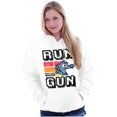 thumbnail image 3 of Classic 8-Bit Video Game Mega Man Run Unisex Plus Size Hoodie Brisco Brands 2X, 3 of 5