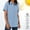 A68 Light Blue, variant on Classic Button Down Shirt for Women Short Sleeve Collared Business Casual Blouse Single Pocket Rolled Cuffs Soft Breathable Workwear Office Top
