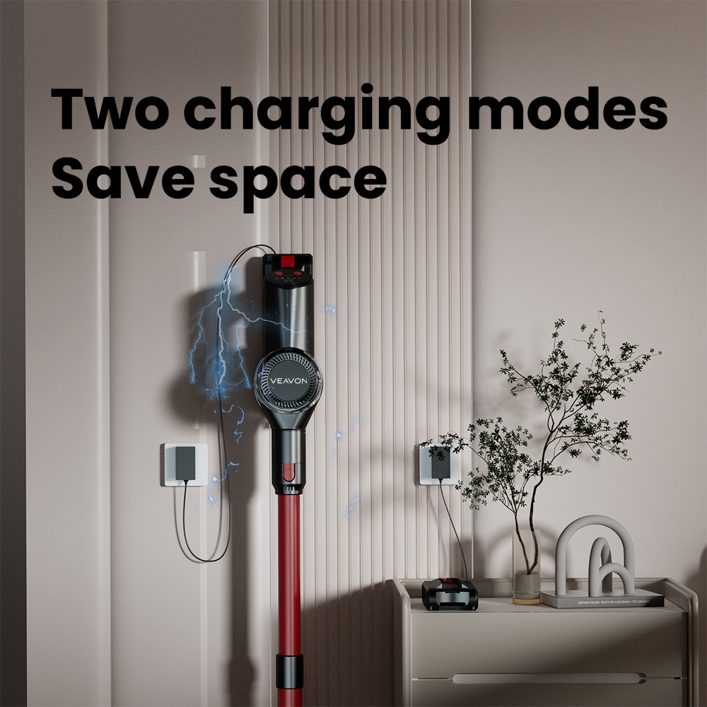 House Cordless Vacuum Cleaner, Lightweight Stick Cleaner 6-in-1 46KPa Powerful Suction for All Home, 300W 45 Min Runtime, GreenLight Dust Detection for Carpets, Handheld Cleaner Car Accessories