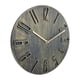 thumbnail image 2 of Reloj de pared de 12 pulgadas, redondo, nórdico, sin tictac, funciona con pilas, para el hogar Oro bronce, 2 of 9