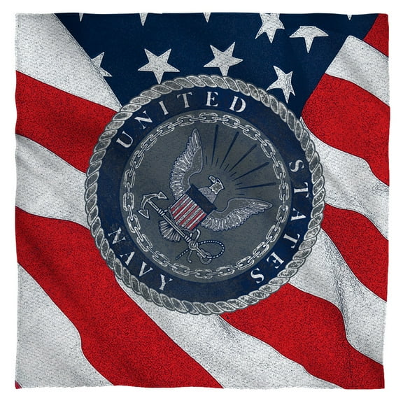 Navy - Flag Seal - Bandana - 22" x 22"