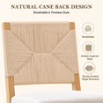 thumbnail image 2 of Dining Chairs Set of 2, Farmhouse Rope Rattan Kitchen Chairs with Rope Woven Back, LEGAHOME Upholstered Beige Dining Room Chairs, Wood Side Chair for Kitchen Dining Room, 2 of 9