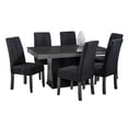 thumbnail image 4 of Comedor Giza 6 Sillas Tubular Madera y Cubierta Cristal Negro MOBILKRAFT, 4 of 5