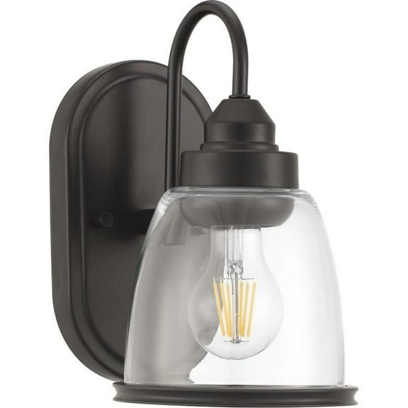 P300178-020-Progress Lighting-Saluda - 1 Light - Bell Shade in Coastal style - 5.75 Inches wide by 9.5 Inches high-Antique Bronze Finish