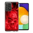 thumbnail image 1 of MUNDAZE Samsung Galaxy A72 Red Flaming Skull Double Layer Phone Case Cover, 1 of 3