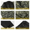 thumbnail image 3 of Beauty-Emily Men's 2-Piece Jacquard Tuxedo Set, Shawl Collar One-Button Jacket, Black Pants,  socks, for Wedding, Business, Party, Banquet, Prom, Formal Events, Graduation, 3 of 7