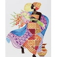 thumbnail image 2 of Unknown 12x14 Black Ornate Wood Framed with Double Matting Museum Art Print Titled - Colorful Carry II, 2 of 4