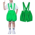 thumbnail image 2 of CPNG Girls Summer Solid Color Overalls Shorts Casual Loose Sleeveless Romper Suspender Short Jumpsuit(Green,15-16 Years), 2 of 5