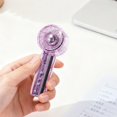 thumbnail image 6 of Fully Transparent Mini Handheld Fan, USB Rechargeable With Lanyard, High Wind Power Portable Pocket Fan, Compact Desktop Cooling Fan, for Travel, Outdoor, Office & Daily Personal Cooling Use, Purple1, 6 of 8