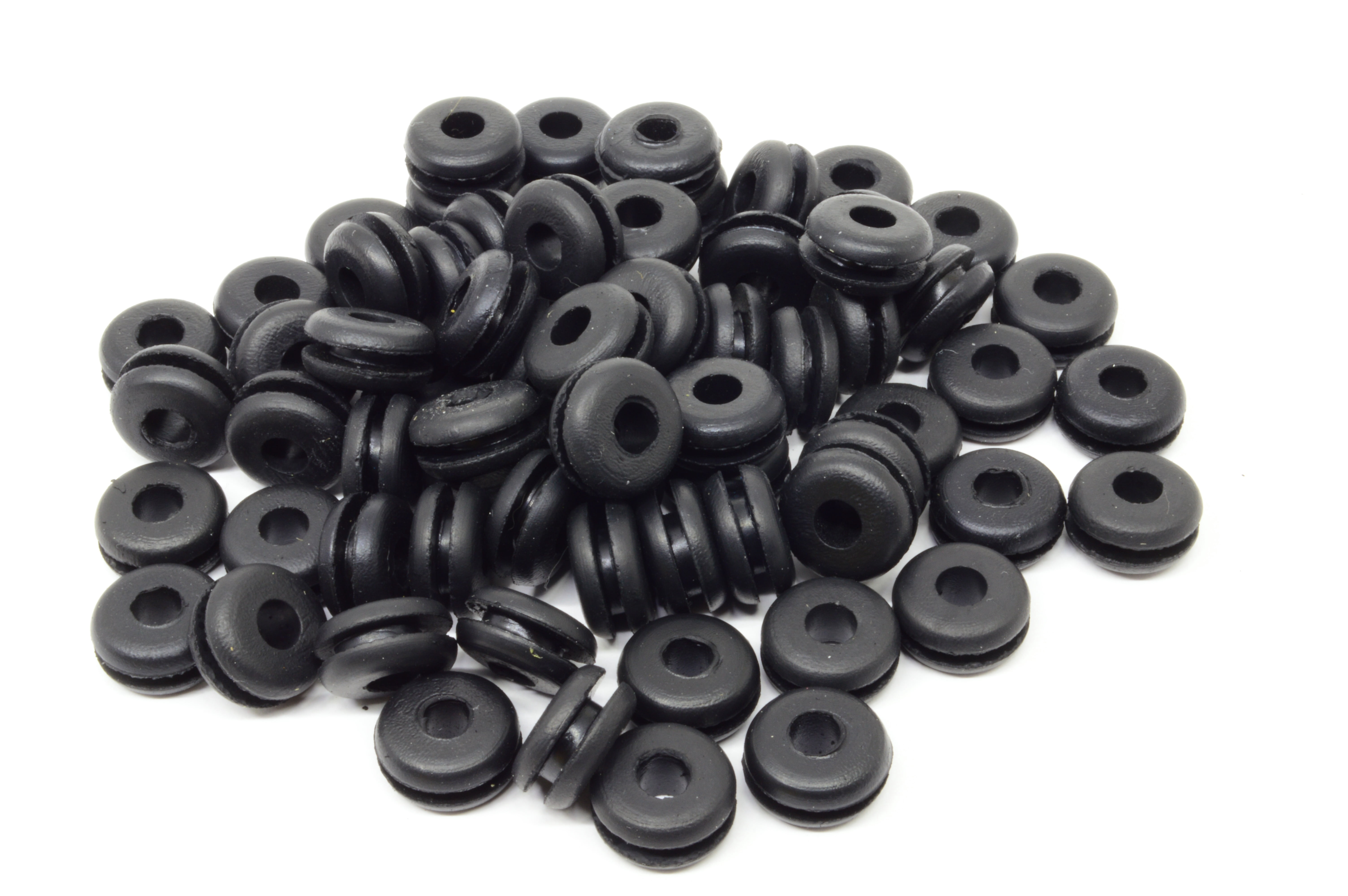 Dangoodbuy - Fits 5/16" Hole - 1/16" Panel Thickness - 3/16" Center Hole - 1/2" Outer Diameter - Overall Height 1/4" - Rubber Grommet (100)