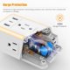 thumbnail image 2 of Cargador de pared USB, protector contra sobretensiones Super Electro, 6 enchufes, 2 of 6