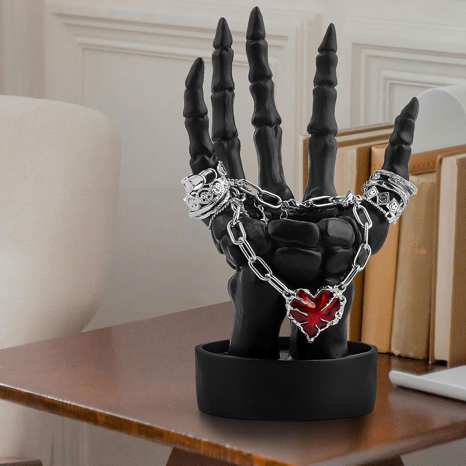 Skeleton Hand Centerpiece with Candle Groove for Gothic Halloween Decor