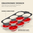 thumbnail image 6 of HONGBAKE Silicone Donut Pan for Baking with Metal Frame, 3.35 Inch Large doughnut pan,donut molds for baking Nonstick Non Toxic Bakeware for Oven, Red, 6 of 7