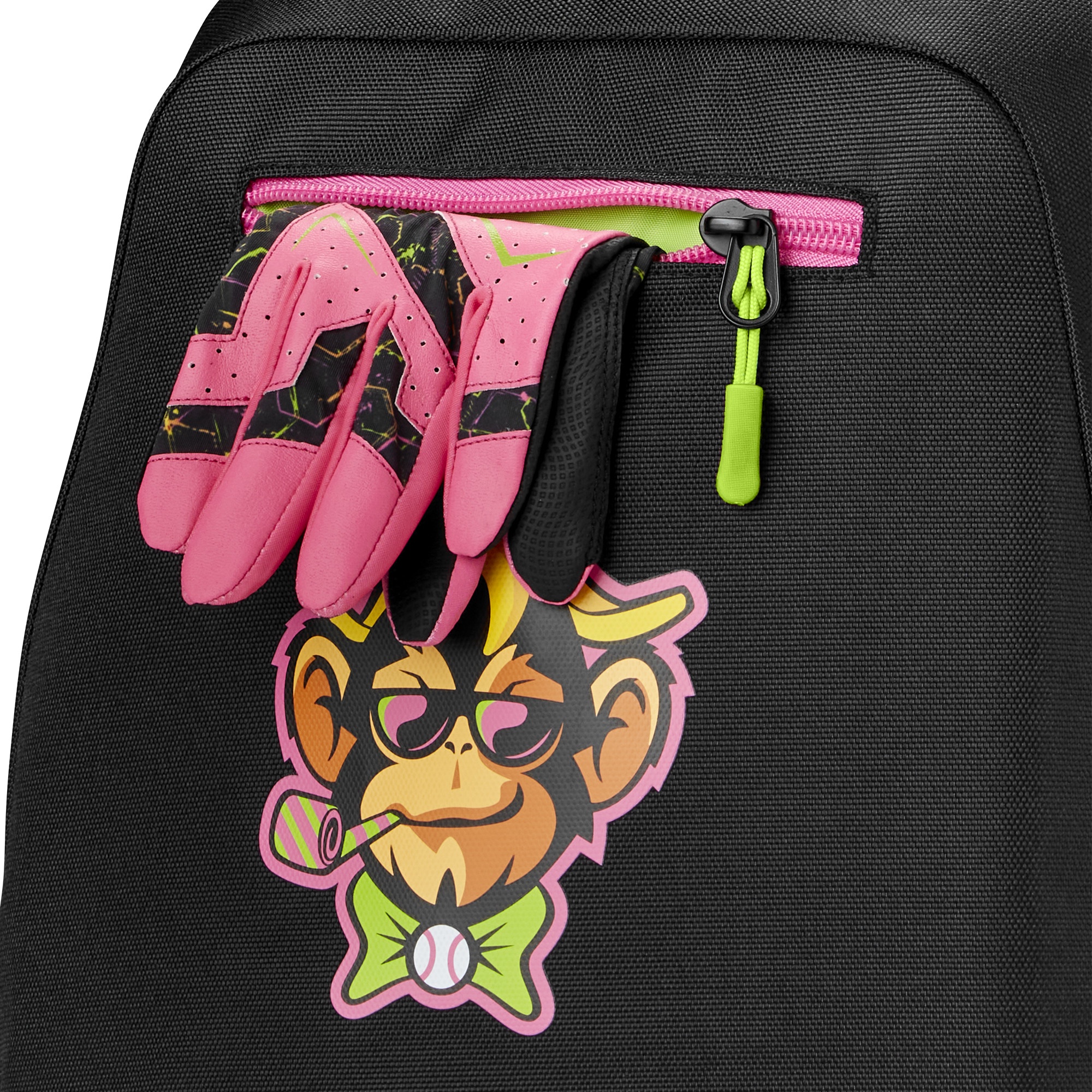 Louisville Slugger Party Animals Powerized Stick Baseball Bag - Hot Pink/Black, Holds Up to 2 Bats