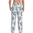 thumbnail image 3 of Goofa Daisies Flowers Printed Soft Pajama Pants for Men, Wide Leg Comfy Casual Lounge Yoga Pants-X-Large, 3 of 9