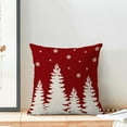 thumbnail image 3 of Christmas Pillow Covers 20x20 Inch Set of 2 Red Cream Christmas Tree Snowflakes Decor Throw Pillows Winter Xmas Holiday Outdoor Cushion Cases for Couch Bed Decorations, 3 of 6