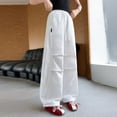 thumbnail image 7 of Liyamei Girls Lightweight Cargo Pants with Wide Leg and Draped Pleats for Casual Wear Size 5-16 Years, 7 of 7