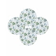 thumbnail image 7 of 13 Inch Round Placemats Set of 4, Sage Green Coastal Non Slip Heat Insulation PP Table Mats, Coral Starfish Seaside Summer Beach Washable Place Mats for Kitchen Dining Party Table Decor, 7 of 7