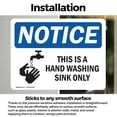thumbnail image 3 of (2 Pack) This Is A Hand Washing Sink Only With Symbol OSHA Notice Sign, 3 of 7