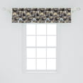 thumbnail image 2 of Ambesonne Forest Window Valance, Hand-Drawn Foxes Trees Art, 54" X 12", Earth Yellow and Grey, 2 of 3