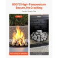 thumbnail image 4 of Ceramic Fire Pebble Stones, 2-3 inch 30 Pcs Lava Rocks, Reusable Fire Pit Stones Indoor and Outdoor Use, Decorative Firepit Stone for Propane/Gas Fireplace, Stove, Courtyard, Camping, 4 of 6