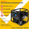 thumbnail image 3 of Motosoldadora Generador Gasolina 170 Amp 2000w Monofasico Gutstark Home, 3 of 11