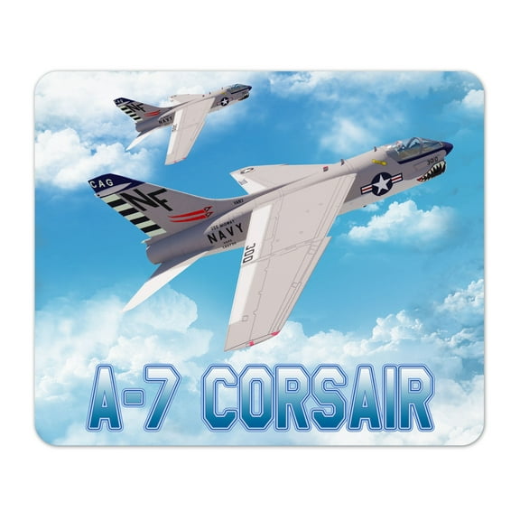 A-7 Corsair II In The Clouds Mouse Pad 1/8 Inch Thick
