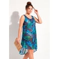 thumbnail image 3 of Swimsuits for All Women's Quincy Mesh High Low Cover Up Tunic, 3 of 5