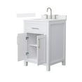 thumbnail image 2 of Beckett 24" White Single Vanity & White Quartz Top (3-Hole) & Nickel Trim, 2 of 5