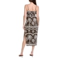 thumbnail image 2 of Adrianna Papell womens  Bow Front Palm Tree Sundress, 6, Brown, 2 of 3