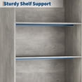 thumbnail image 5 of 70.6" Tall Bookshelf w/Doors & Metal Base, 5 Tier Bookcase with Cabinet and Adjustable Shelf, Wooden Book Shelf Farmhouse Bookcase for Living Room Office Library, 5 of 7