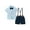 Light Blue, variant on CARETOO Toddler Boy Outfit Clothes Suit Dress Shirt Bowtie Suspender Pants Kid Outfits Cotton Fabric