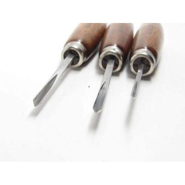 Ramelson Veiner Line V Checkering Wood Carving Hand Chisel Tools 3pc