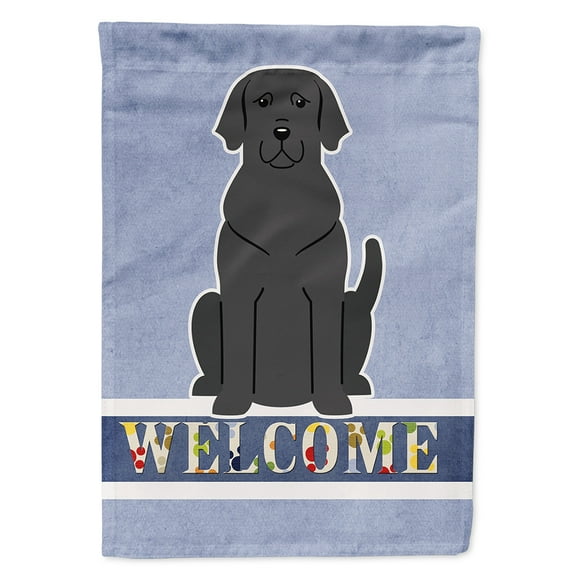Black Labrador Welcome Flag Garden Size BB5638GF