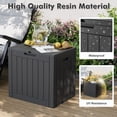 thumbnail image 3 of Bifanuo 31 Gallon Deck Box, Resin Outdoor Storage Box, Waterproof and UV Resistant Lightweight Storage Deck Box for Garden Tools, Supplies, Toys, Set of 2, 3 of 7