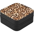 thumbnail image 3 of GZHJMY Leopard Small Jewelry Box, Portable Leather Travel Jewelry Storage Case for Rings Earrings Necklace Bracelets, 3 of 7