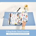 thumbnail image 5 of Cute Drawing Fishes 2 Pack Pencil Pouch for 3 Ring Binder Smooth Zipper Folders with Pockets Clear Window Pencil Case, 5 of 6