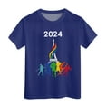 thumbnail image 4 of EHQJNJ Chandails en Molleton à Col Rond Graphiques Filles Manches Courtes T-Shirt d'Été Col Rond Coupe Décontractée Basique Débardeurs Filles, 4 of 4