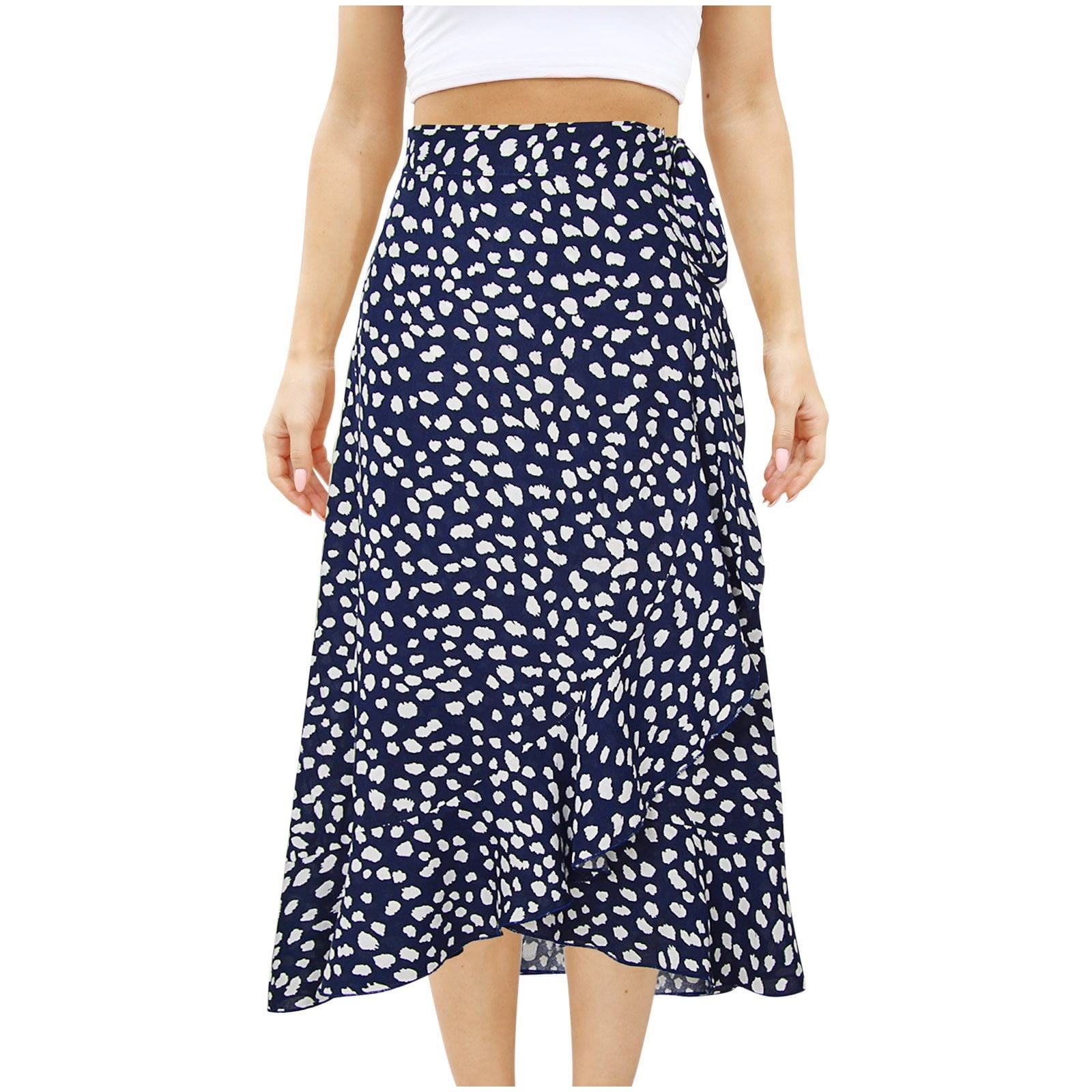 Sweet Elegant Print Frenulum Turndown Collar Irregular Dress Dresses Sweet Elegant Print Frenulum Turndown Collar Irregular Dress Dresses