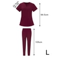 thumbnail image 3 of Enfermería Scrub Set Top Pantalones Transpirable Trabajo Uniforme para Enfermera Yoga Jogger, 3 of 5