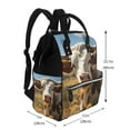 thumbnail image 2 of Fotbe Countryside Flower Cow Mochila Maternidad - Lona de Sarga Impermeable, Mochila de Pañales de Gran Capacidad con Múltiples Bolsillos y Correas Ajustables, 2 of 6