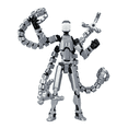 thumbnail image 1 of "Figuras De Acción T13 Robot 3d Con Articulaciones Móviles Lab.g  gris ", 1 of 5