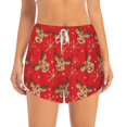 thumbnail image 2 of Balery Christmas With Cute Deer Pattern Women's Running Shorts with Liner 2 Pockets Elastic Workout Athletic Gym Yoga Shorts-Medium, 2 of 7