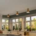 thumbnail image 4 of Evelyn&Zoe 8" Gold/Black Semi Flush Mount, 4 of 5