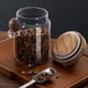 thumbnail image 4 of Tarro de vidrio con tapa y cuchara de madera, contenedores de almacenamiento de alimentos, tarro de café, contenedor de posos de café, 4 of 8