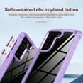 thumbnail image 6 of ELEHOLD Rugged Clear Case for Samsung Galaxy S24 Ultra Hybrid Hard PC Crystal Clear Back+Soft TPU Shockproof Design Slim Lightweight Support Wireless Charging Galaxy S24 Ultra Case -  Purple, 6 of 9