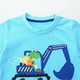 thumbnail image 3 of ATAIKU 2-7T Boys 2-Piece Summer Pajamas Set T-shirt + Shorts 100% Cotton Pjs for Toddler - Excavator, 3 of 6