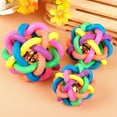 thumbnail image 6 of Woven Bell Ball Dog Toy, Teething Ring Rubber Ball With Bite-Resistant Design, Colorful Bell Ball In Small/Medium/Large Sizes, Perfect For Dogs' Teething And Entertainment, 6 of 8