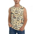 thumbnail image 2 of Picia Marine Birds And Coastal Lighthouse mens Cotton Tank Undershirts , Moisture-wicking Ribbed Tanks, Lightweight Cotton Tank Undershirts-Medium, 2 of 8